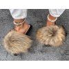 RACCOON Glam Fur Slides – Natural Edition
