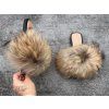 RACCOON Glam Fur Slides – Natural Edition