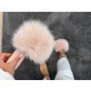 BABY PINK Fox Fur Slides Luxury