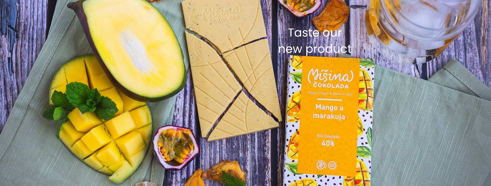 White chocolate with mango