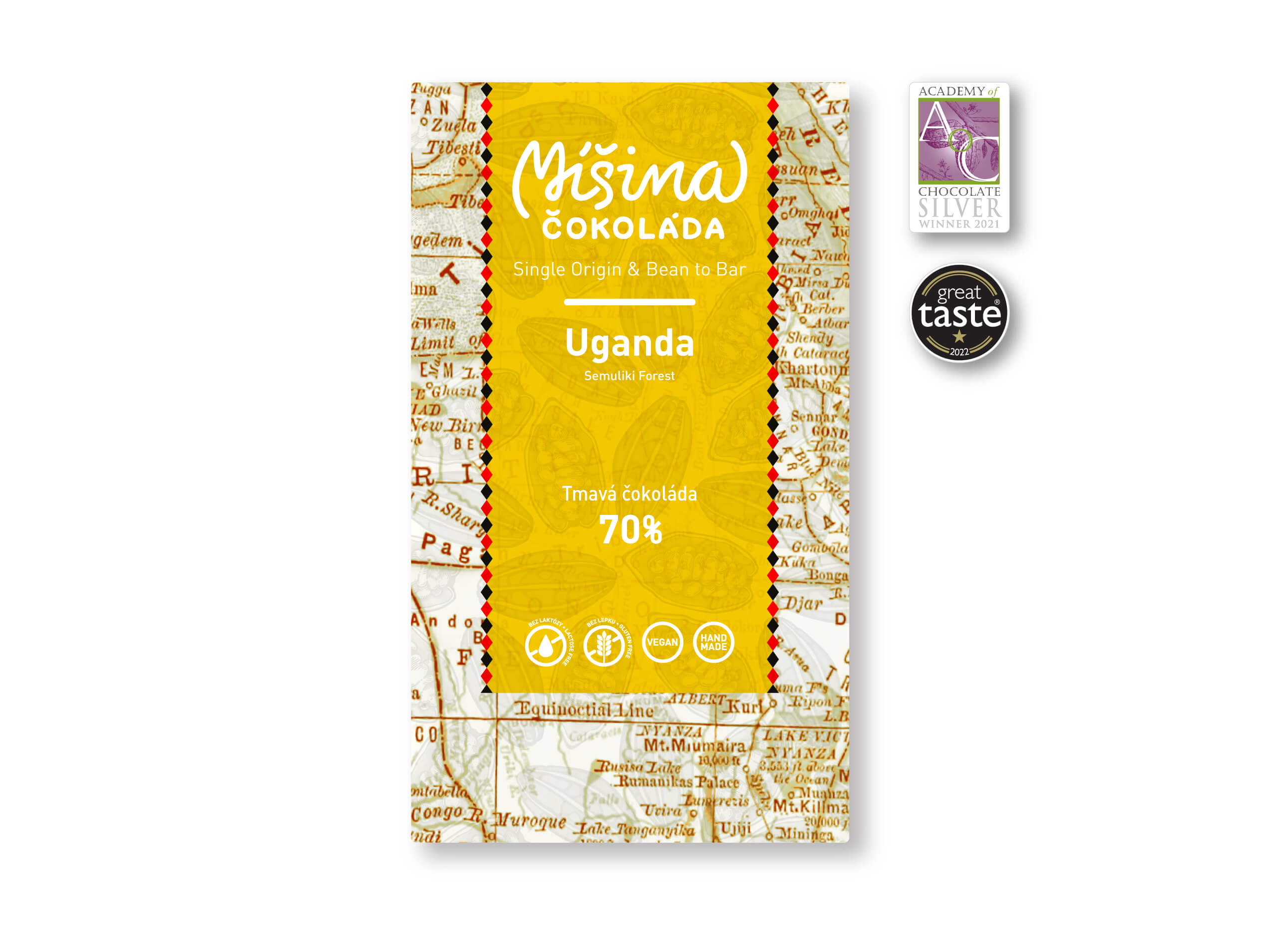 Míšina čokoláda Tmavá čokoláda 70% Uganda