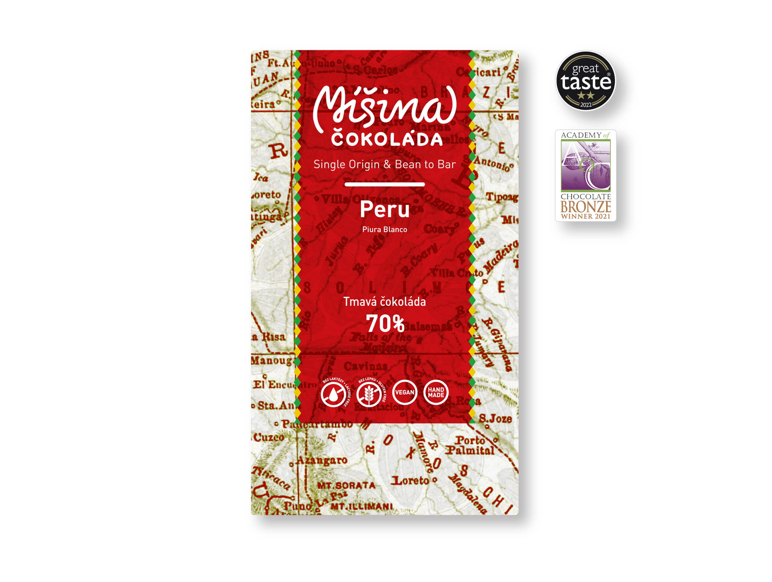 Míšina čokoláda Tmavá čokoláda 70% Peru