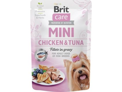 Brit Care Mini Dog kaps. Chicken&Tuna fillets in gravy 85 g