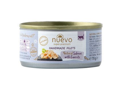 Nuevo kočka Handmade losos s mrkví konz. 70g