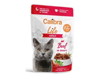 Calibra Cat Life kapsa Adult Beef in gravy 85g