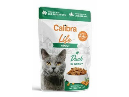 Calibra Cat Life kapsa Adult Duck in gravy 85g