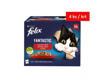 FELIX Fan MP4(24x85g)kuře/hovězí/králík/jehněčí v žel