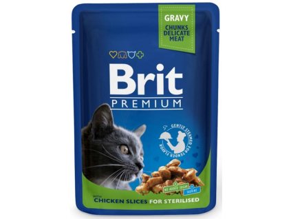 Brit Premium Cat kaps. -Chicken Slices for Steril. 100 g