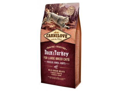 Carnilove Cat Adult Duck & Turkey Large B.Grain Fr 6 kg