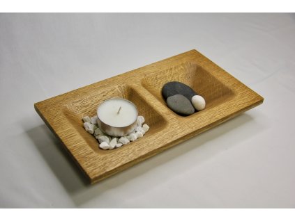 Masivní dubová miska zkosená 2