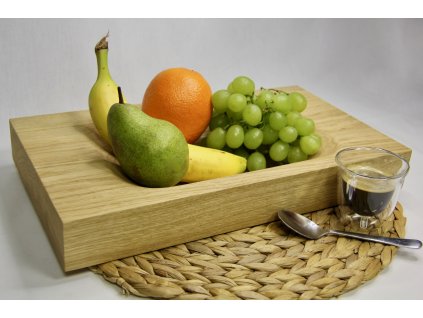 Masivní dubová mísa 20,5 x 37 cm