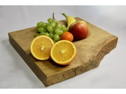 Rustikální dubová mísa 30,5 x 36 cm