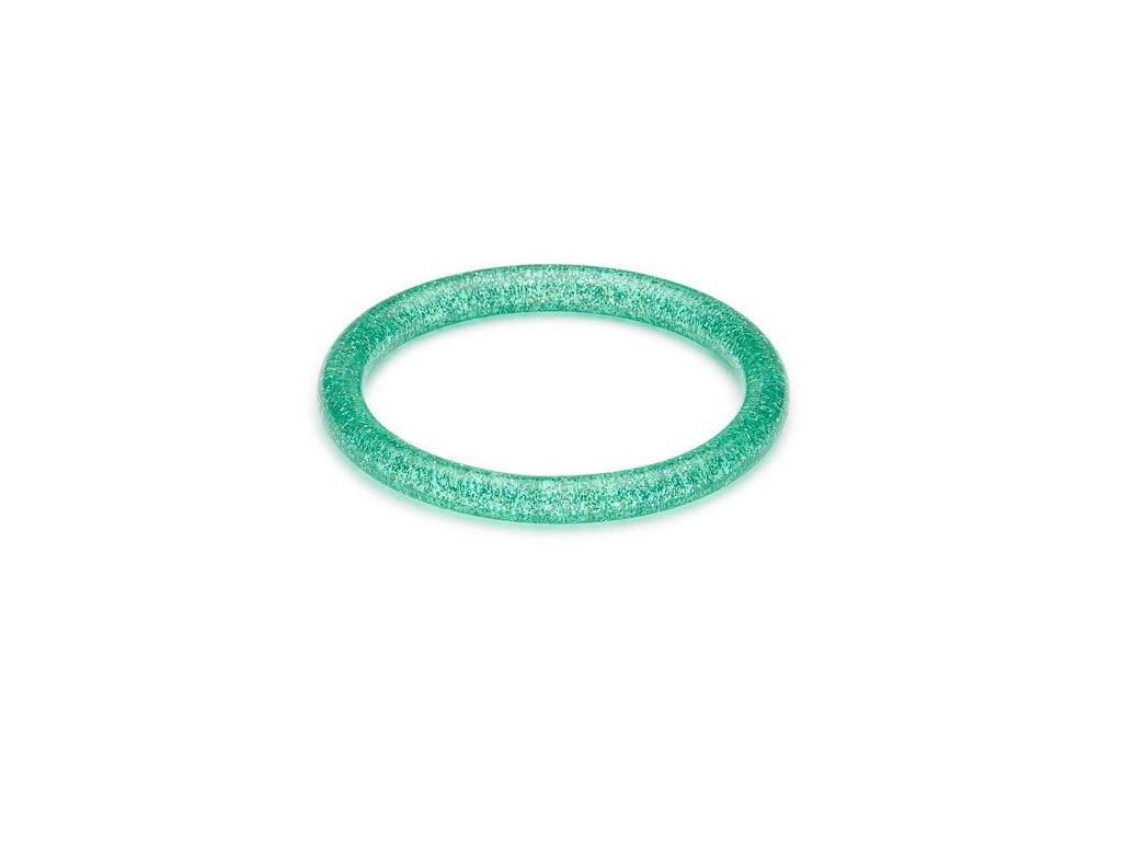 Splendettevintageinspired1950spinupstyleNarrowGreenLagoonGlitterBangle