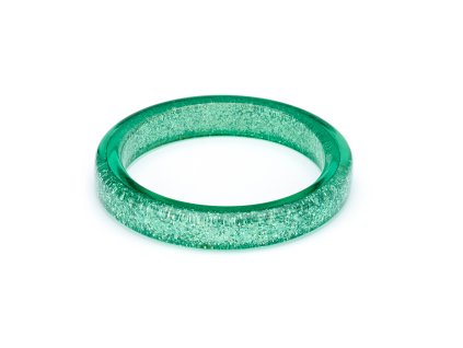 Splendettevintageinspired1950spinupstyleGreenLagoonGlitterBangle