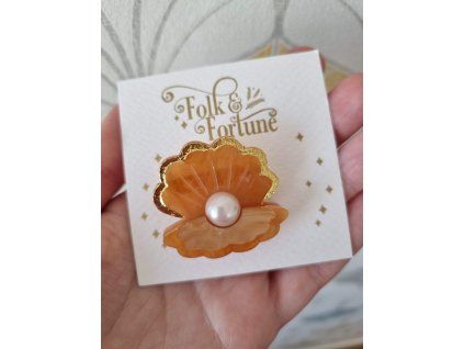 Mini brož Clamshell