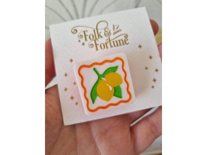 Mini brož Lemon Tile