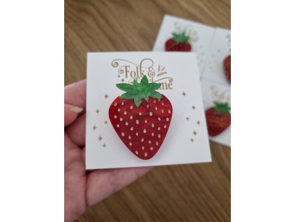 Mini brož Strawberry