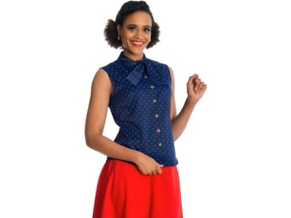 banned BL14129 sea scape blouse navy 2 5114d1dc ad49 43ad a208 30c7f4c86666