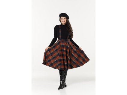 SophieSkirtwithbraces Navy RustCheck