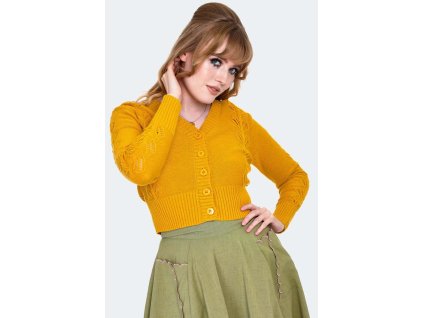 julia 40s mustard cardigan caa 3038 mtd 01.2322 hgca2oglwlmpozp8