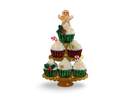 Brož Cupcake Christmas Tree
