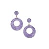 Splendettevintageinspired1950spinupstyleLilacGlitterDropHoopEarrings
