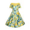 girls flared dress in blue lemon K333 BluLmn 1800x1800