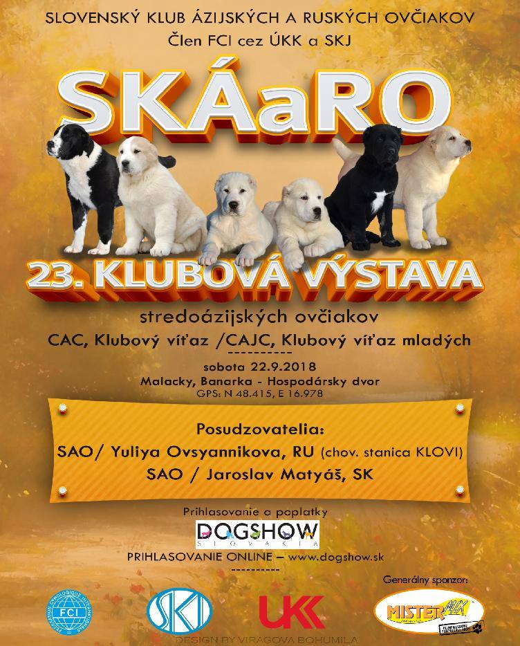 23. CLUB DOG SHOW SKÁARO 22.9.2018