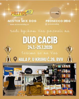🐾 DUO CACIB 2026 | Brno 🥂 24.–25. ledna 2026 Zveme vás na víkendovou mezinárodní výstavu psů DUO CACIB 2026 v Brně. Dva...
