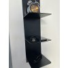Kovová police DMBAU Polina 2  Černa 50/60x19x19 cm