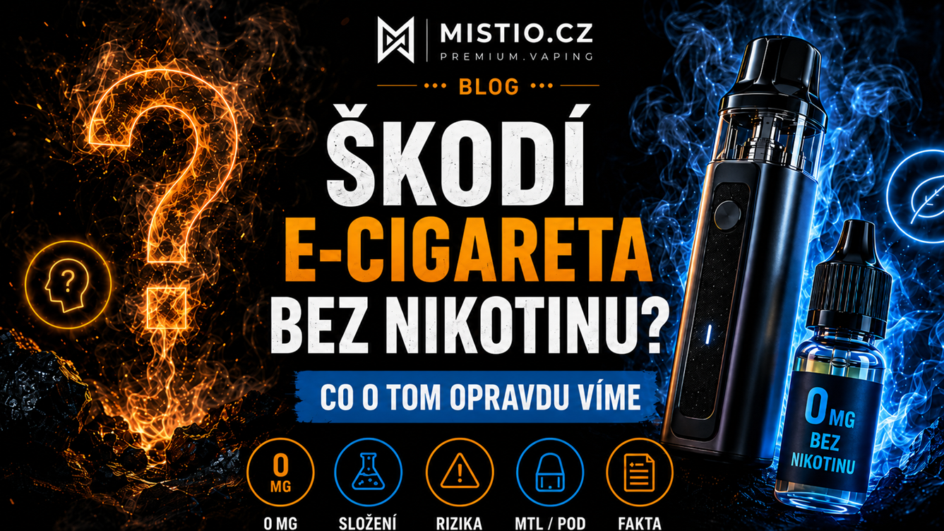 Škodí elektronická cigareta bez nikotinu? Co o tom opravdu víme
