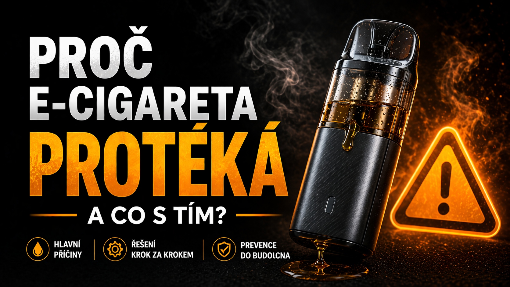Protéká vám e-cigareta? 7 nejčastějších příčin a řešení