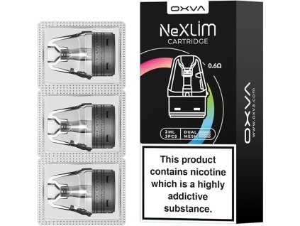 Oxva Nexlim Pod cartridge (3 ks/bal.) (Balenie 3 ks, Objem 2 ml, Odpor 1,2 ohm)