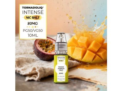 TORNADOLIQ Intense Mango Passionfruit Nic Salt 10 ml – 20 mg (Nikotín: 20 mg)