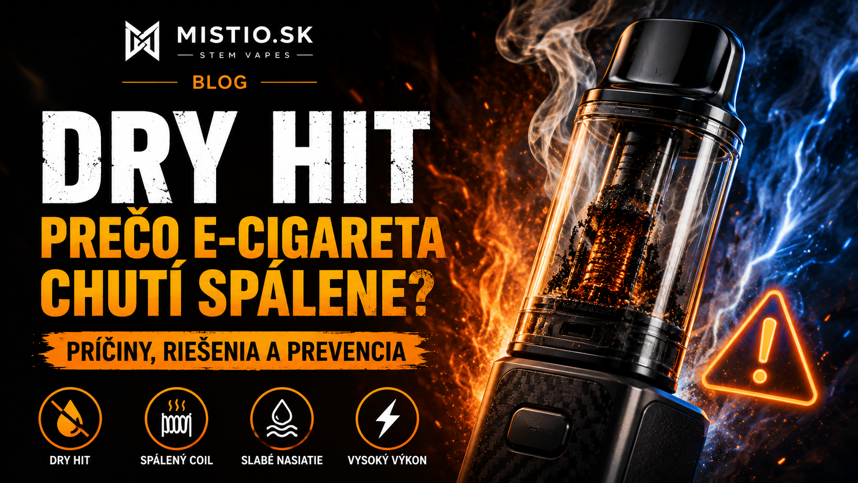 Dry hit: prečo e-cigareta chutí spálene a ako tomu zabrániť