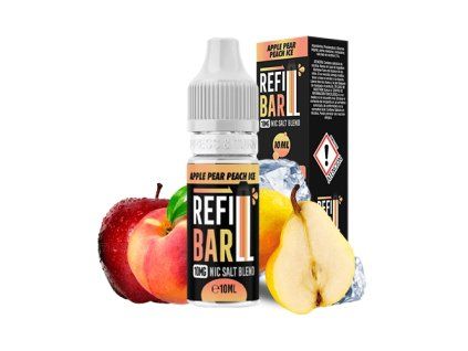 REFILL BAR Salts Apple Peach Pear Ice 10ml (Nikotín: 20 mg, Objem 10 ml)