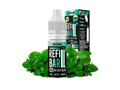 REFILL BAR Salts Soft Mint 10ml (Nikotín: 20 mg, Objem 10 ml)