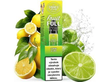 Dinner Lady Fruit Salt FULL Lemon & Lime 10ml (Nikotín: 20 mg, Objem 10 ml)