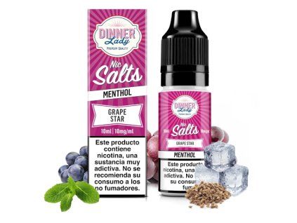 Dinner Lady Grape Star 10 ml (Nikotín: 20 mg, Objem 10 ml)