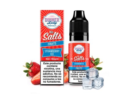 Dinner Lady Strawberry Ice 10 ml (Nikotín: 20 mg, Objem 10 ml, Príchuť ovocná)