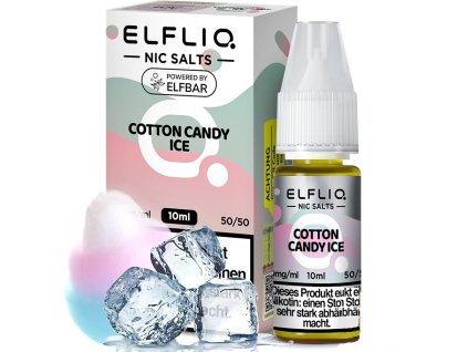 ELFLIQ Cotton Candy Ice 10 ml (Nikotín: 20 mg, Objem 10 ml, Príchuť cukrovinková)