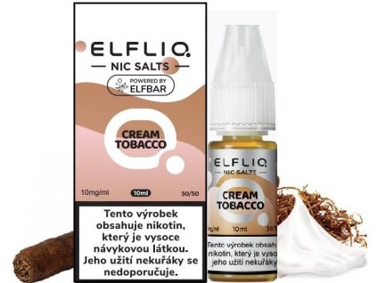 ELFLIQ Cream Tobacco 10 ml (Nikotín: 20 mg, Objem 10 ml, Príchuť tabaková)