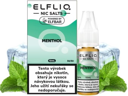 ELFLIQ Menthol 10 ml (Nikotín: 20 mg, Objem 10 ml, Príchuť mentolová)