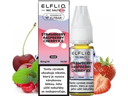 ELFLIQ Strawberry Raspberry Cherry Ice 10 ml (Nikotín: 20 mg, Objem 10 ml, Príchuť ovocná)