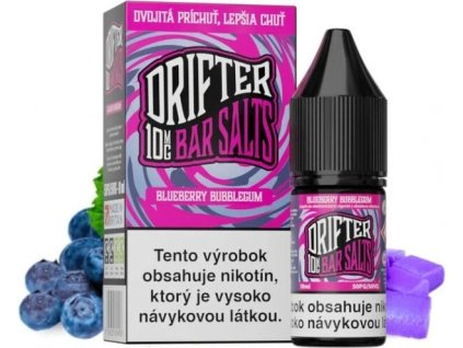 DRIFTER Bar Salts Blueberry Bubblegum 10ml (Nikotín: 20 mg, Objem 10 ml, Príchuť ovocná)