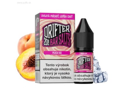 DRIFTER Bar Salt Peach Ice 10ml (Nikotín: 20 mg, Objem 10 ml, Príchuť ovocná)