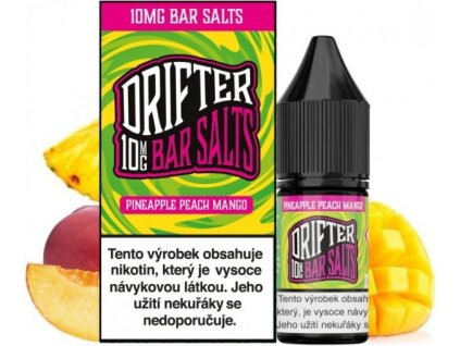 DRIFTER Bar Salt Pineapple Peach Mango 10ml (Nikotín: 20 mg, Objem 10 ml, Príchuť ovocná)