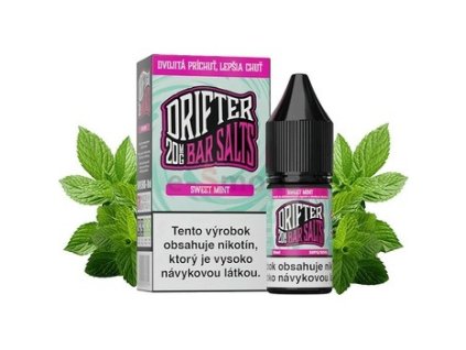 DRIFTER Bar Salt Sweet Mint 10ml (Nikotín: 5 mg, Objem 10 ml, Príchuť ovocná)