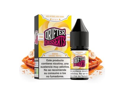 DRIFTER Desserts Salt Banana Caramel Waffle 10ml (Nikotín: 20 mg, Objem 10 ml, Príchuť dezertná)
