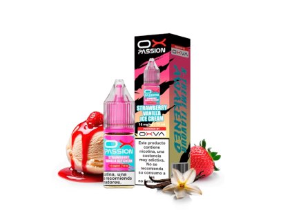 Oxva OX Passion Salts Strawberry Vanilla Ice Cream 10ml (Nikotín: 15 mg, Objem 10 ml, Príchuť krémová)